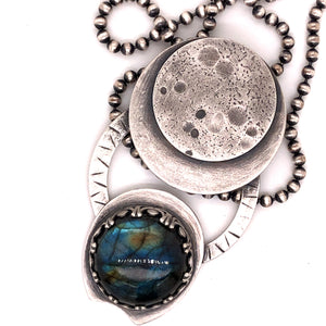 Labradorite Moon Phase Necklace