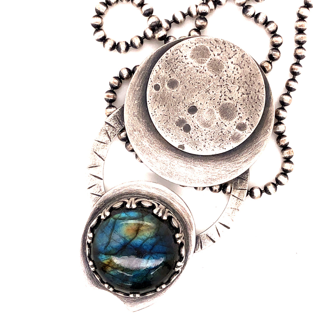 Labradorite Moon Phase Necklace