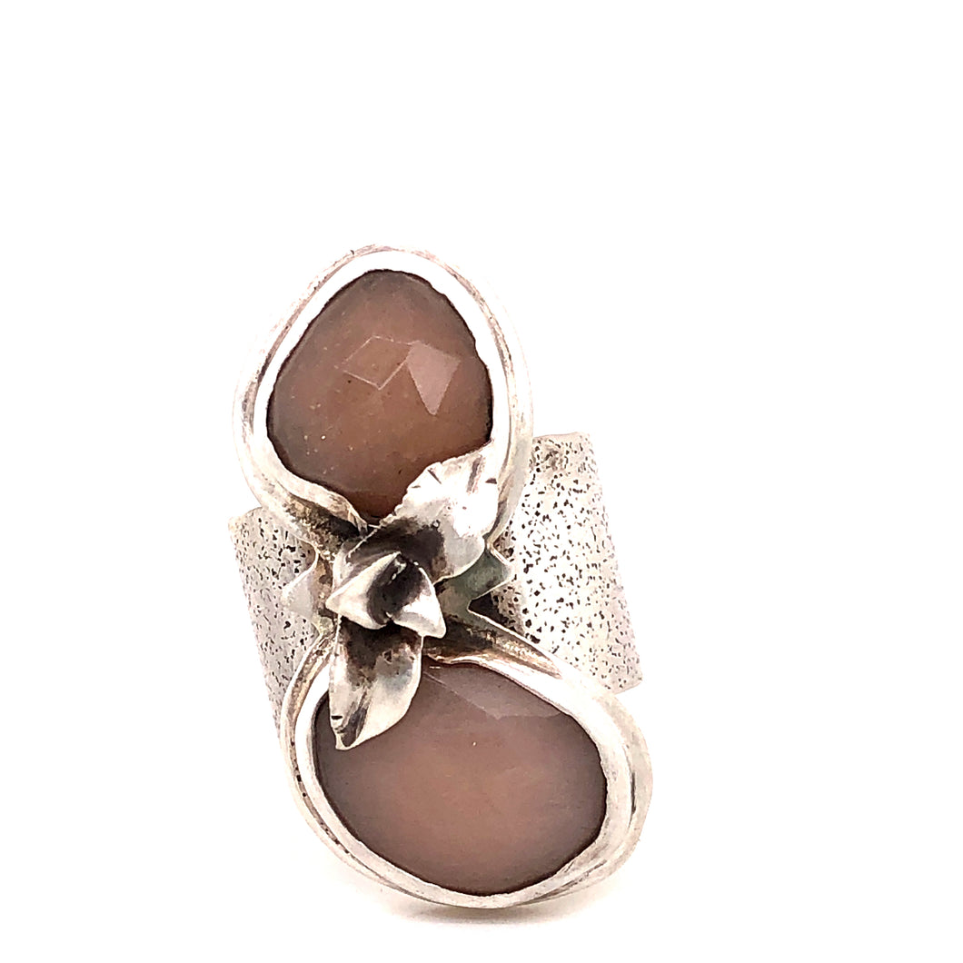 Peach Moonstone Ring