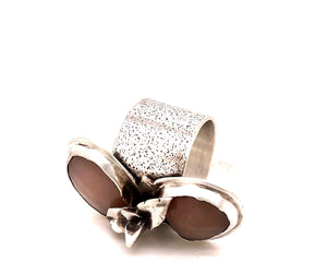 Peach Moonstone Ring