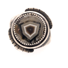 Load image into Gallery viewer, Art Deco Agate Ring