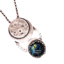 Load image into Gallery viewer, Labradorite Moon Phase Necklace