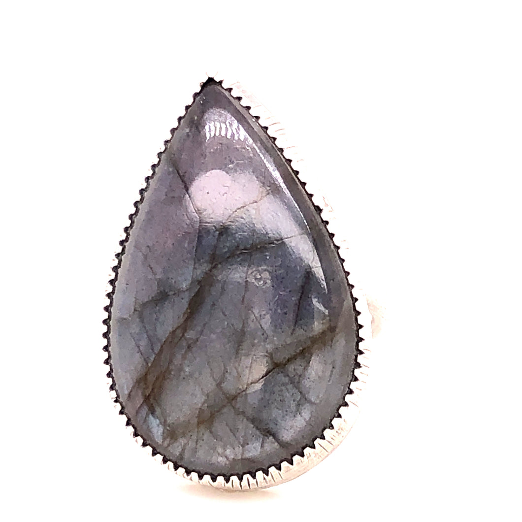Teardrop Labradorite Ring