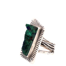 Load image into Gallery viewer, Malachite and Azurite Druzy Ring