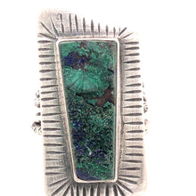Load image into Gallery viewer, Malachite and Azurite Druzy Ring
