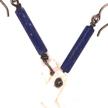 Load image into Gallery viewer, James Garnett Porcelain and Lapis Lazuli Earrings