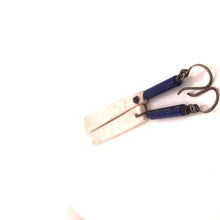 Load image into Gallery viewer, James Garnett Porcelain and Lapis Lazuli Earrings