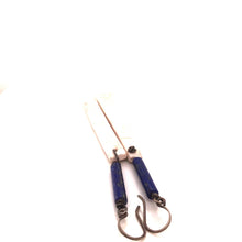 Load image into Gallery viewer, James Garnett Porcelain and Lapis Lazuli Earrings