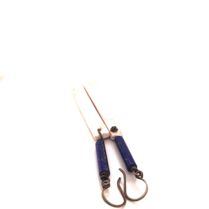 James Garnett Porcelain and Lapis Lazuli Earrings