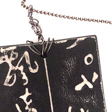 Load image into Gallery viewer, James Garnett Porcelain Black Square Necklace