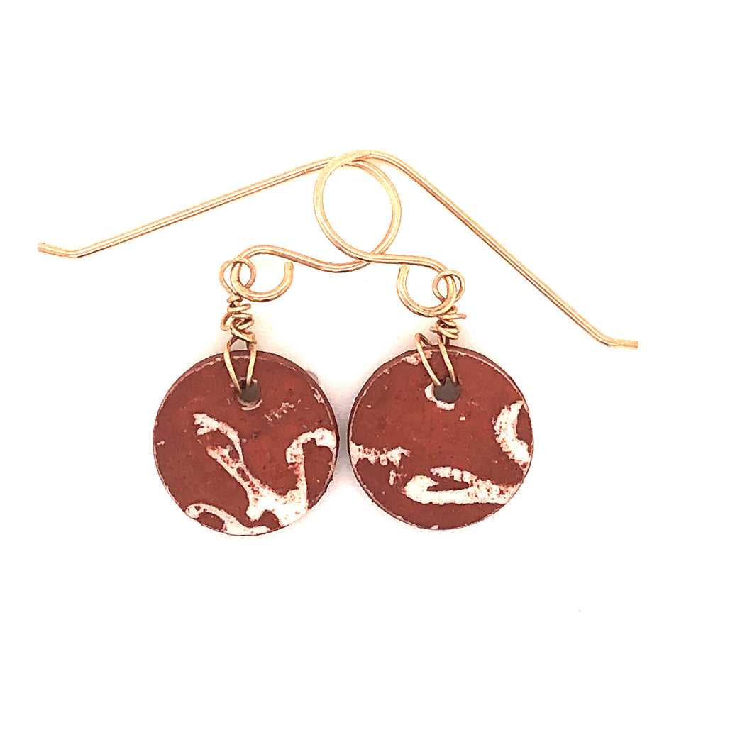 James Garnett Porcelain Small Terra Cotta Round Earrings
