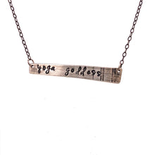Load image into Gallery viewer, Yoga Goddess Bar Necklace &quot;B&quot;